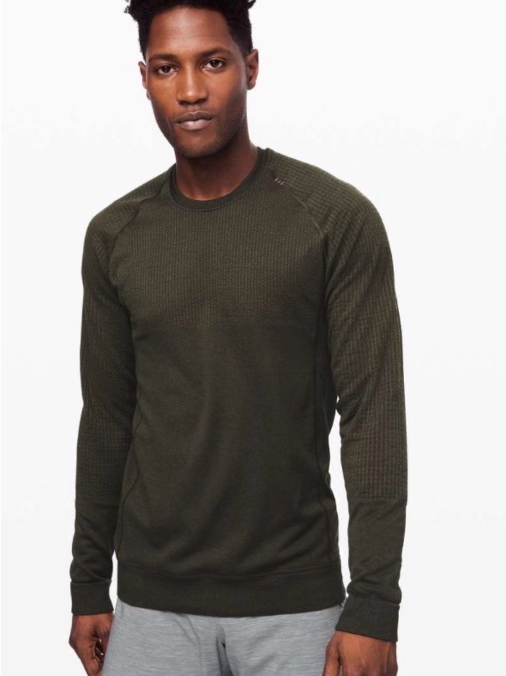 Lululemon Engineered Warmth Long Sleeve in Dark Olive